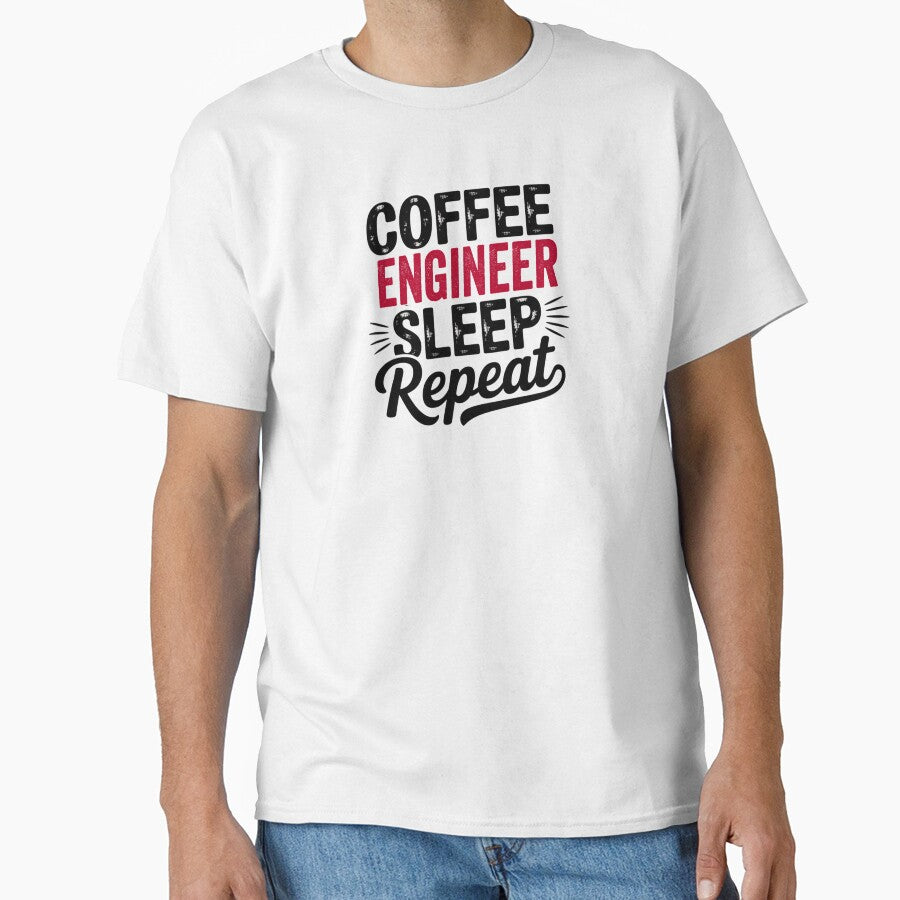 Coffee Engineer Sleep Repeat - Funny Engineer Lover by Watsonarts T-Shirts, Hoodie, Sweatshirt | BlankRebels.com (Image 1)