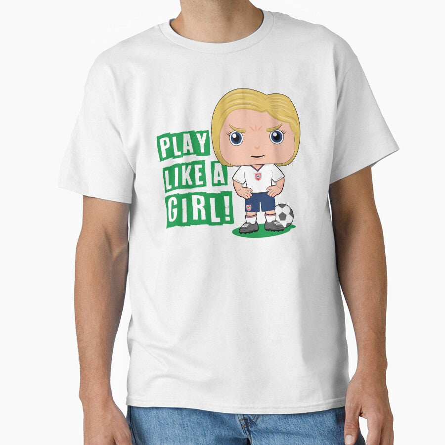 Play like a girl - kids soccer design by essjaydesigns