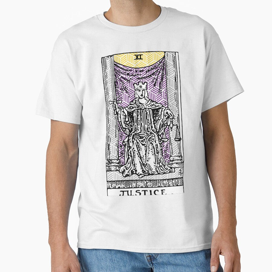 Justice - A Geometric Tarot Print by Annalee Beer T-Shirts, Hoodie, Sweatshirt | BlankRebels.com (Image 1)