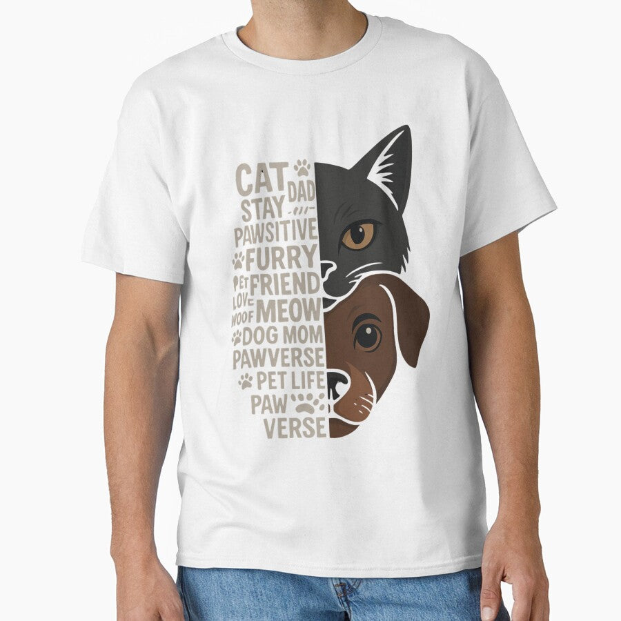 Pet Portrait Typography – Cat & Dog Lovers Design | Pawverse by Pawverse_KM T-Shirts, Hoodie, Sweatshirt (Image 1)