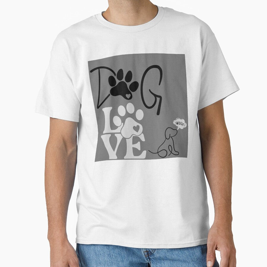 Charming Dog Lover Art: Paws, Hearts, and a Woof that Speaks Volumes by steph5477 T-Shirts, Hoodie, Sweatshirt (Image 1)