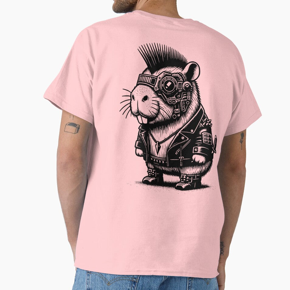 Whimsigoth Cyberpunk Cyborg Capybara Vintage-Inspired Art Design by dreamsagellc T-Shirts, Hoodie, Sweatshirt (Image 1)