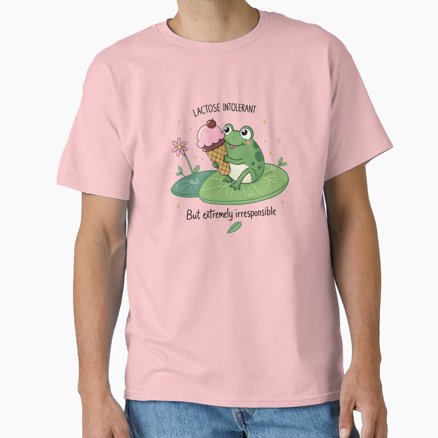 Lactose Intolerant But Extremely Irresponsible – Funny Frog Sticker by Suzy Perez Art T-Shirts, Hoodie, Sweatshirt (Image 1)
