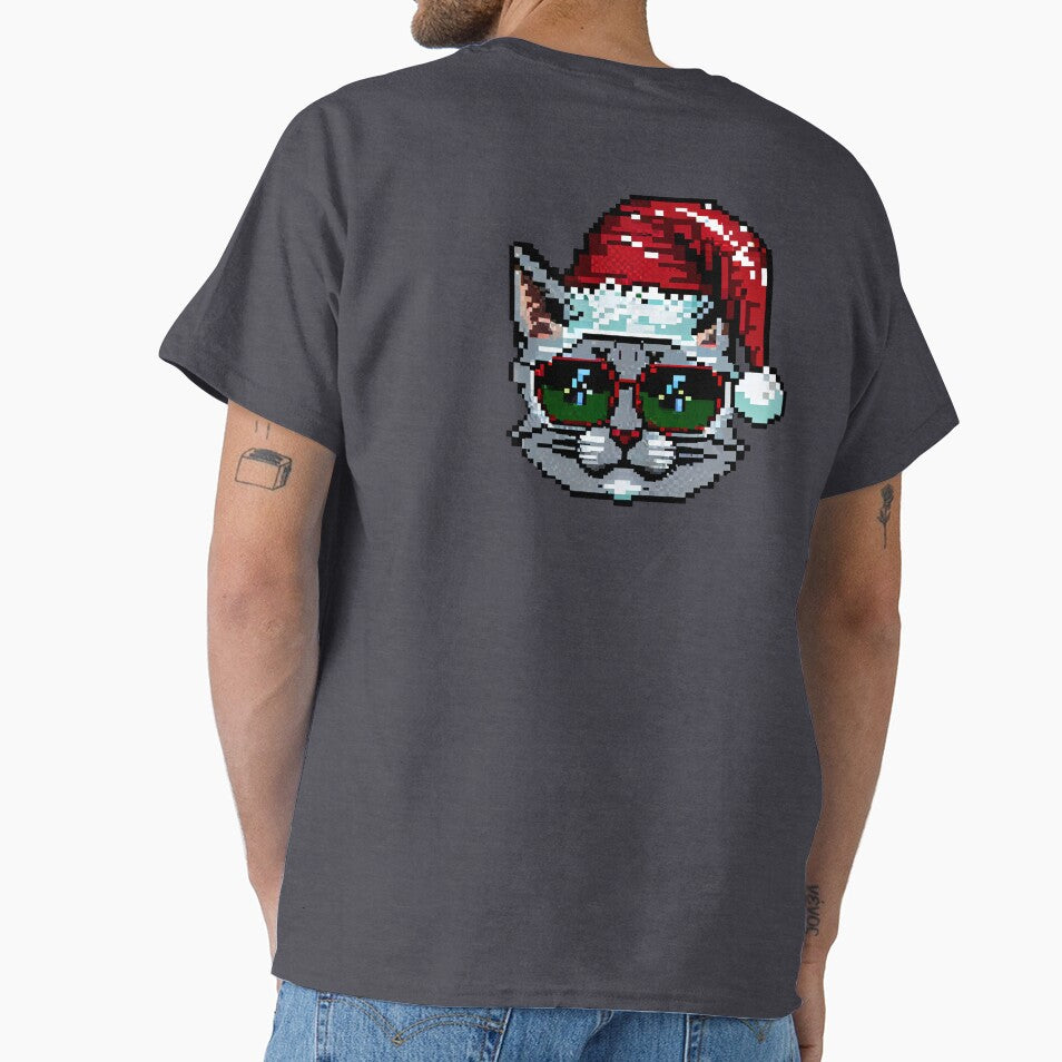 Cute cat with christmas hat. by Pixelarium