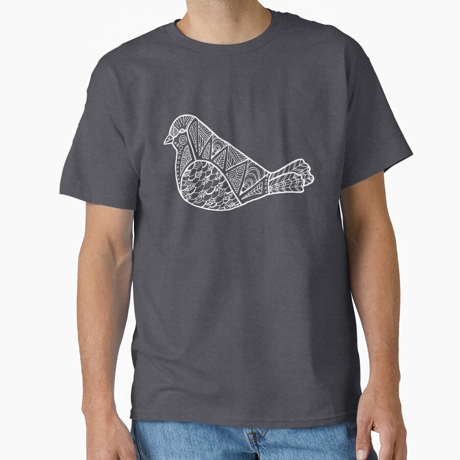 Color Me Bird : White on Turquoise by Janelle Wourms T-Shirts, Hoodie, Sweatshirt | BlankRebels.com (Image 1)