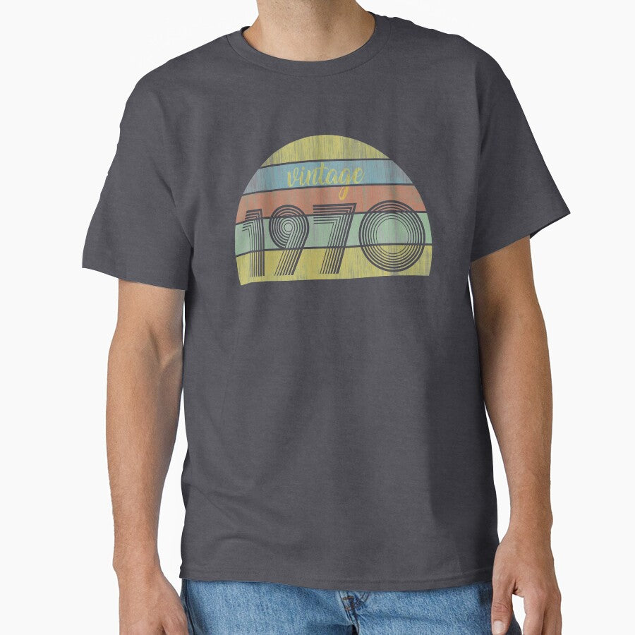 Vintage Retro Sunset Classic Sunrise 1970 Birth Year by surgedesigns T-Shirts, Hoodie, Sweatshirt | BlankRebels.com (Image 1)
