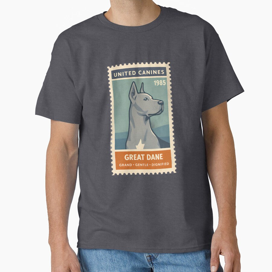 Vintage Great Dane Stamp Art by postmarkpaw T-Shirts, Hoodie, Sweatshirt | BlankRebels.com (Image 1)