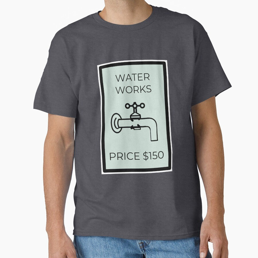 Water Works Monopoly utilities card by RstyBcktWkshp T-Shirts, Hoodie, Sweatshirt | BlankRebels.com (Image 1)