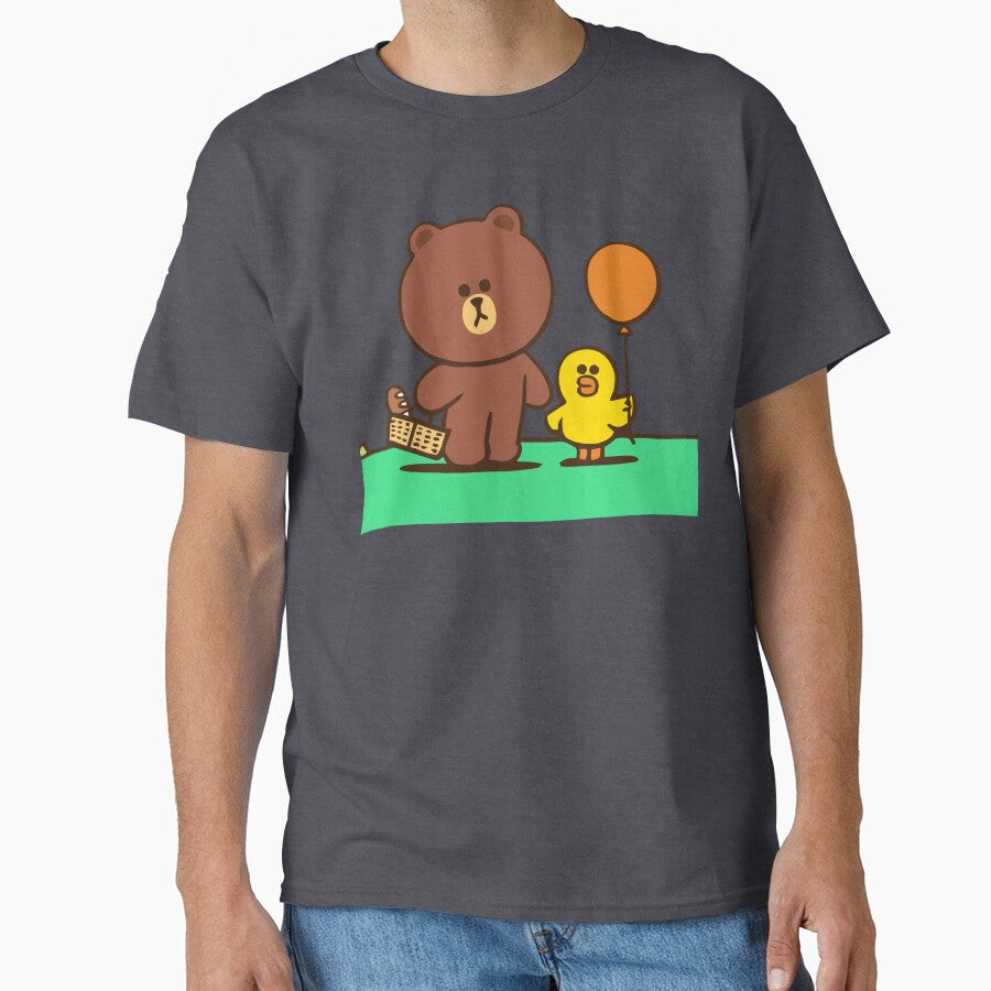 LINE Friends Brown – T-shirts, Mugs, Stickers, and More | Cony, Sally & Friends by William Cano Hoodie, Sweatshirt (Image 1)