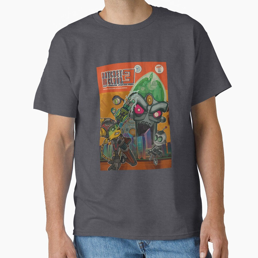 Ratchet and Clank 3 Retro art by brokengrin T-Shirts, Hoodie, Sweatshirt | BlankRebels.com (Image 1)