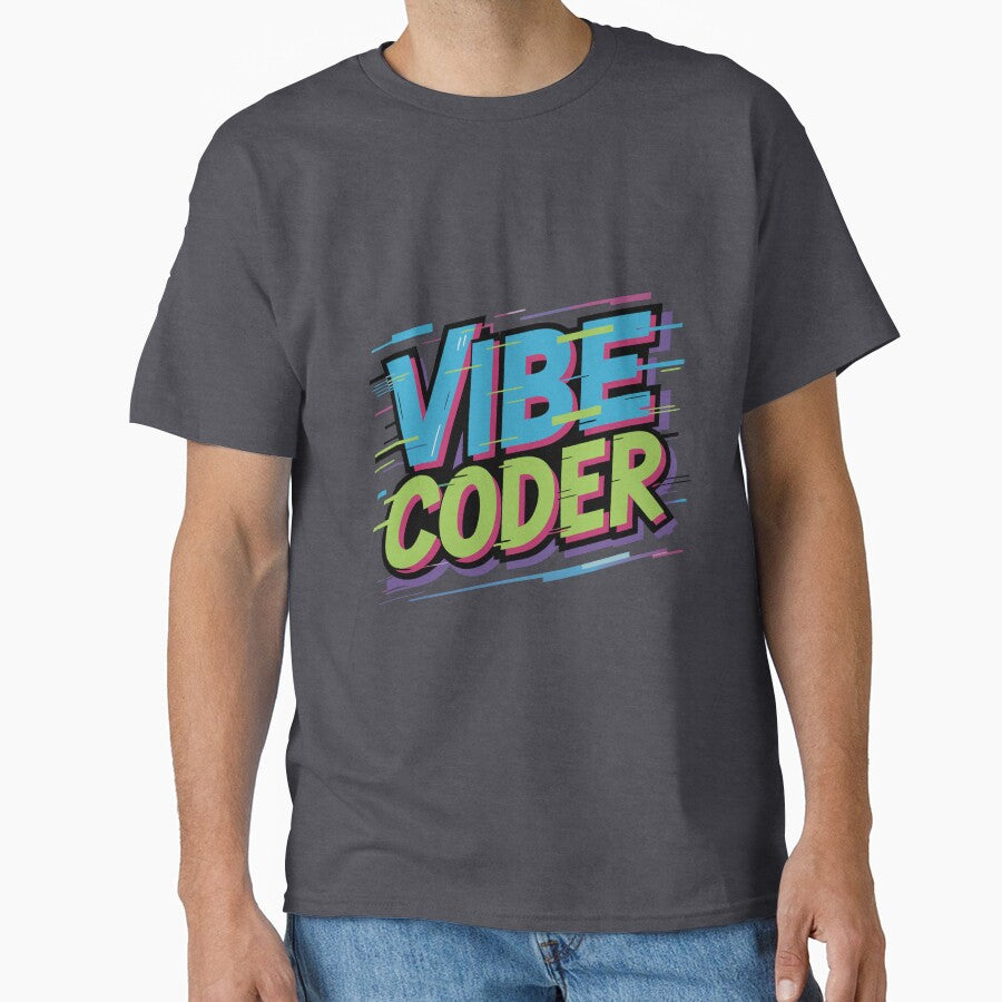 Vibe Coder – Retro 80s Style Programmer Gift by RogueDroid T-Shirts, Hoodie, Sweatshirt | BlankRebels.com (Image 1)