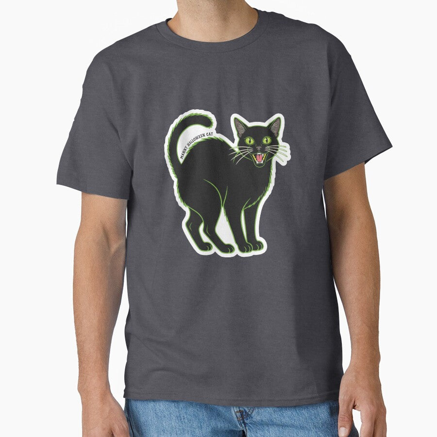 Vintage Black Cat • Manny Halloween Cat by MannyShop T-Shirts, Hoodie, Sweatshirt | BlankRebels.com (Image 1)
