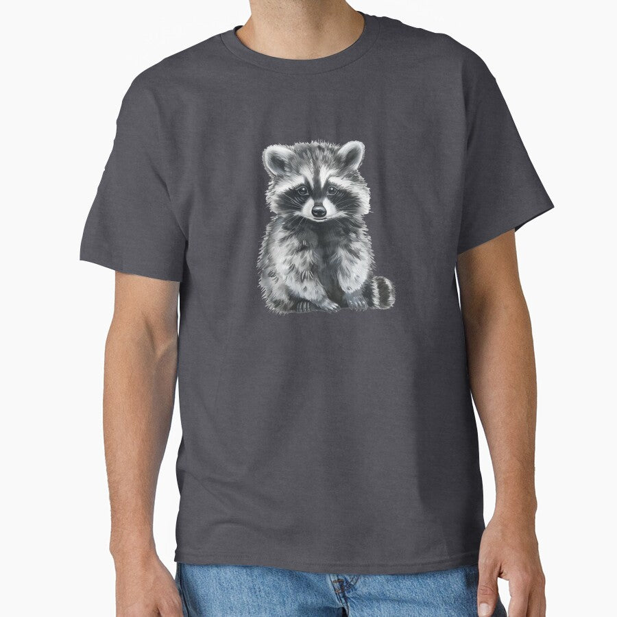 Cute Raccoon Portrait by xiao xuans T-Shirts, Hoodie, Sweatshirt | BlankRebels.com (Image 1)