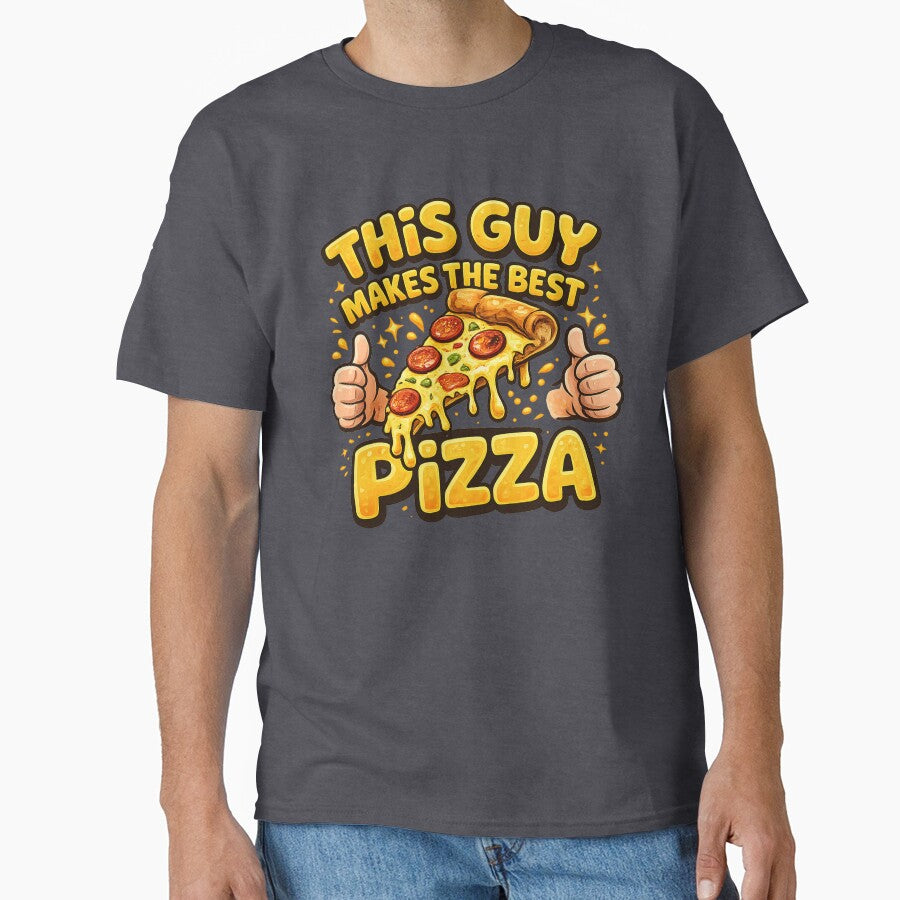 This Guy Makes the Best Pizza – Funny Pizza Lover Cartoon Design by JerryBahama T-Shirts, Hoodie, Sweatshirt (Image 1)