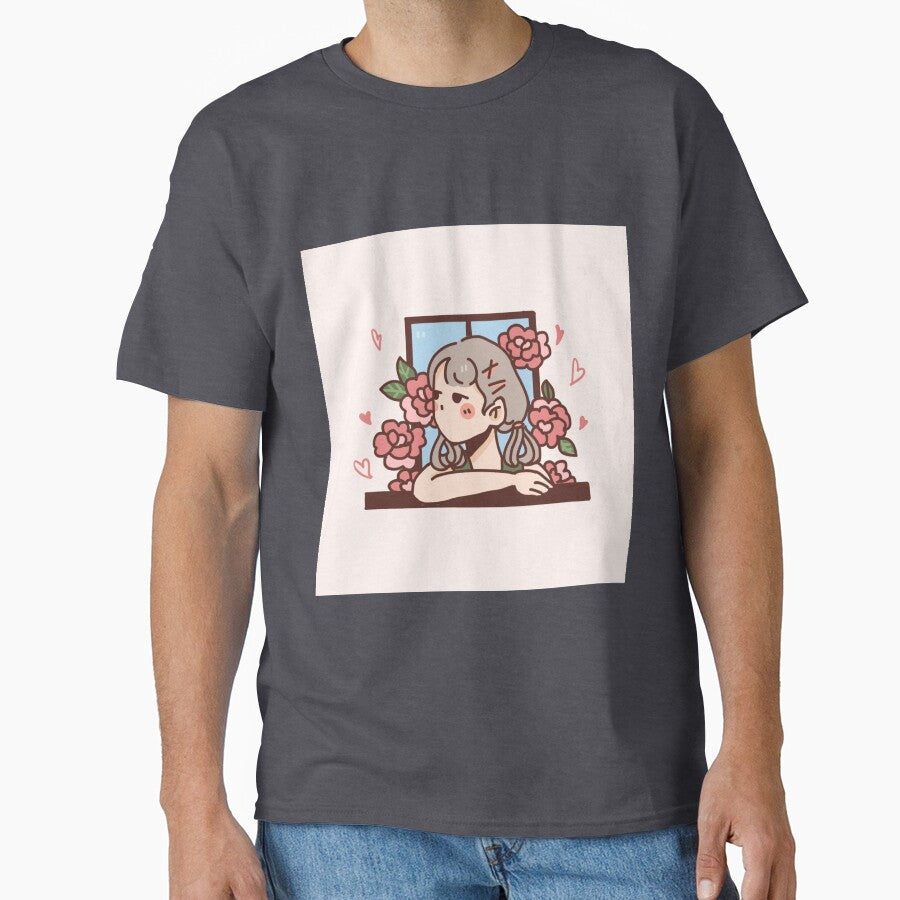 Girl By The Window by Koyangii T-Shirts, Hoodie, Sweatshirt | BlankRebels.com (Image 1)