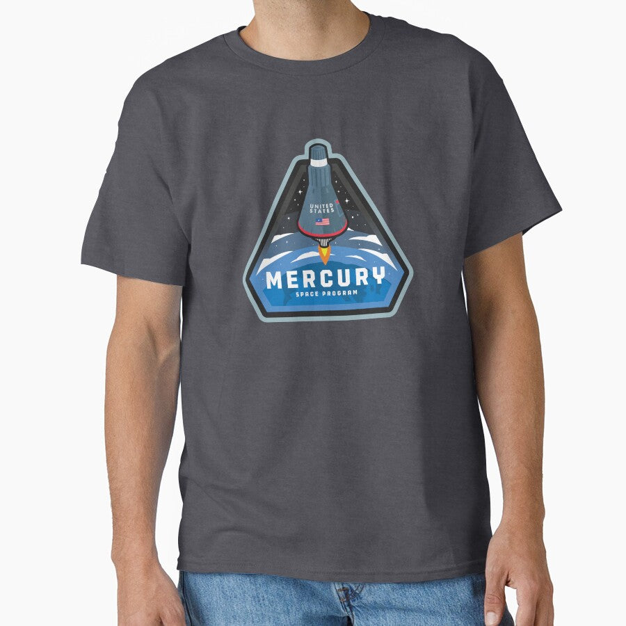 NASA Mercury Space Program mission badge friendship 7 by Jamieferrato19 T-Shirts, Hoodie, Sweatshirt (Image 1)