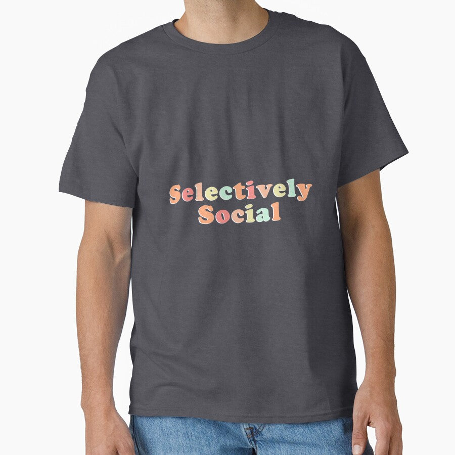 Selectively Social Rainbow Design by itsnyahb T-Shirts, Hoodie, Sweatshirt | BlankRebels.com (Image 1)
