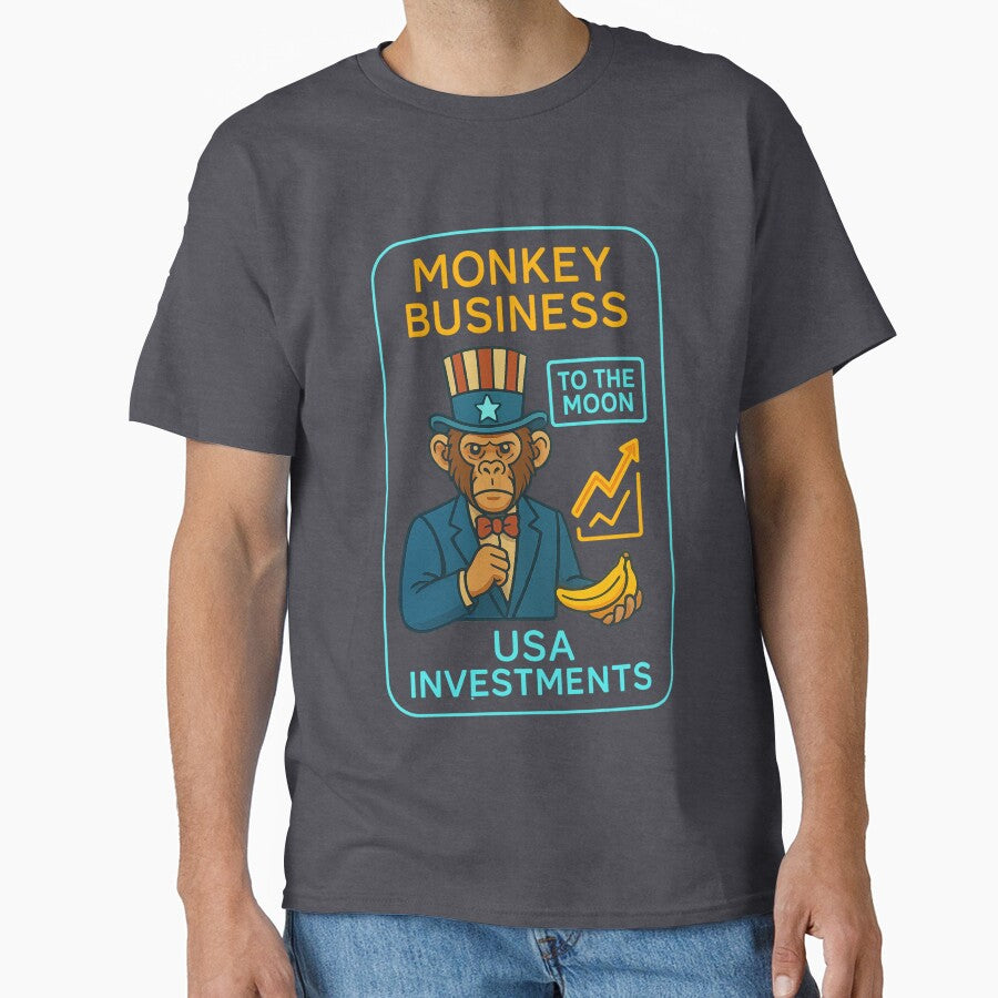 MONKEY BUSINESS – USA Investments T-Shirt by NAJURE Hoodie, Sweatshirt | BlankRebels.com (Image 1)