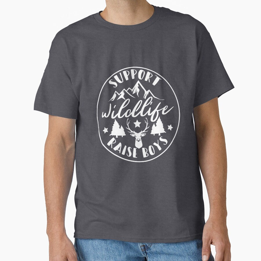 Support Wildlife Raise Boys, Mom Shirt, Mom T-shirt, Funny Mom Shirt, Mommy Shirt, Mom Gift by TC design_JB... (Image 1)