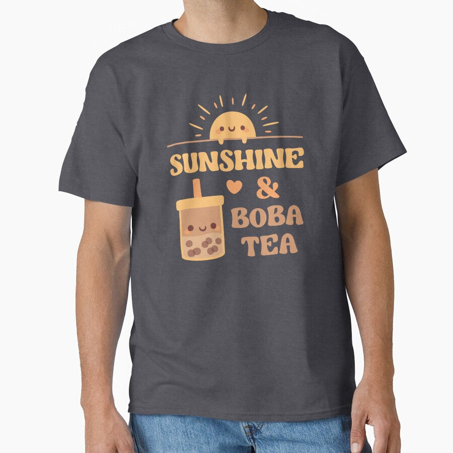 Cute Love Sunshine And Boba Tea by rustydoodle T-Shirts, Hoodie, Sweatshirt | BlankRebels.com (Image 1)