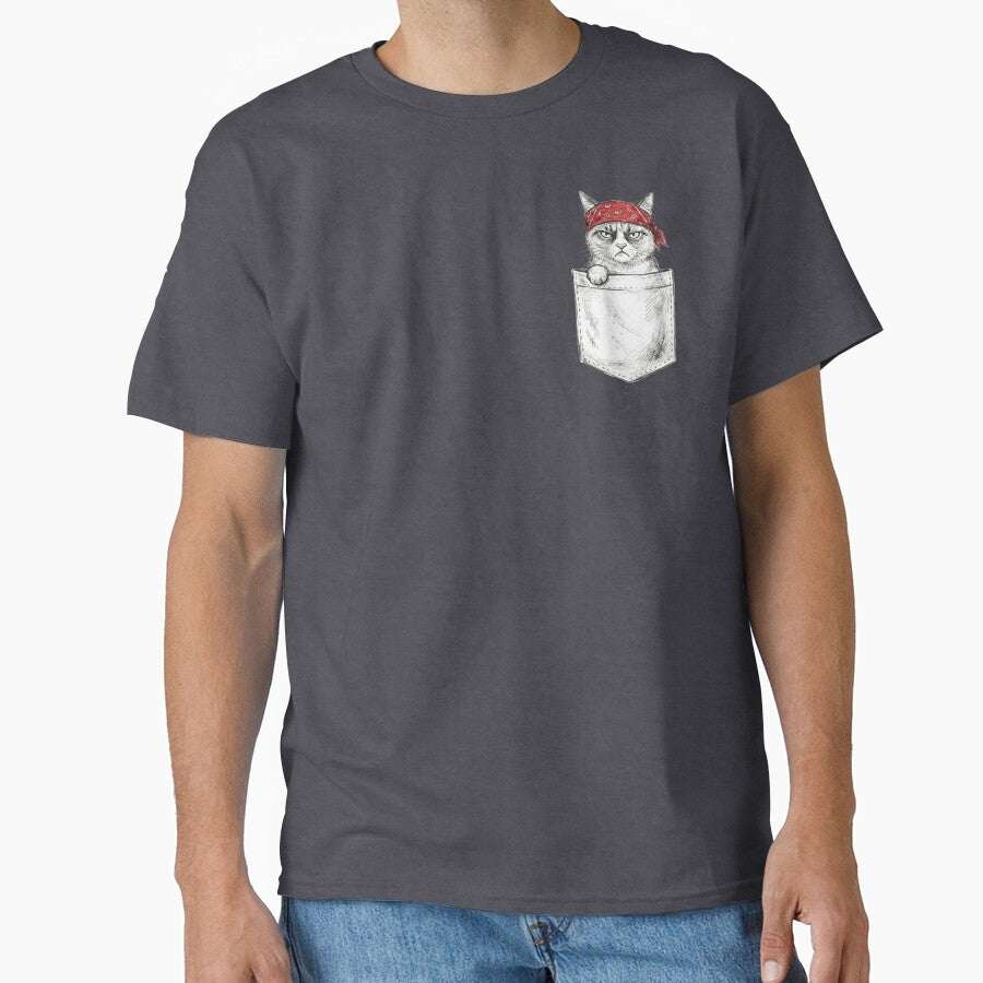 Grumpy Barn Cat Pocket Ranch Boss Funny Western Kitty & Farm Life T-Shirts, Hoodie, Sweatshirt