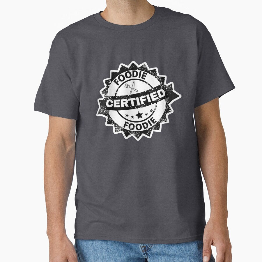 Certified Foodie.  Black and White Grunge by Rabbitti T-Shirts, Hoodie, Sweatshirt | BlankRebels.com (Image 1)