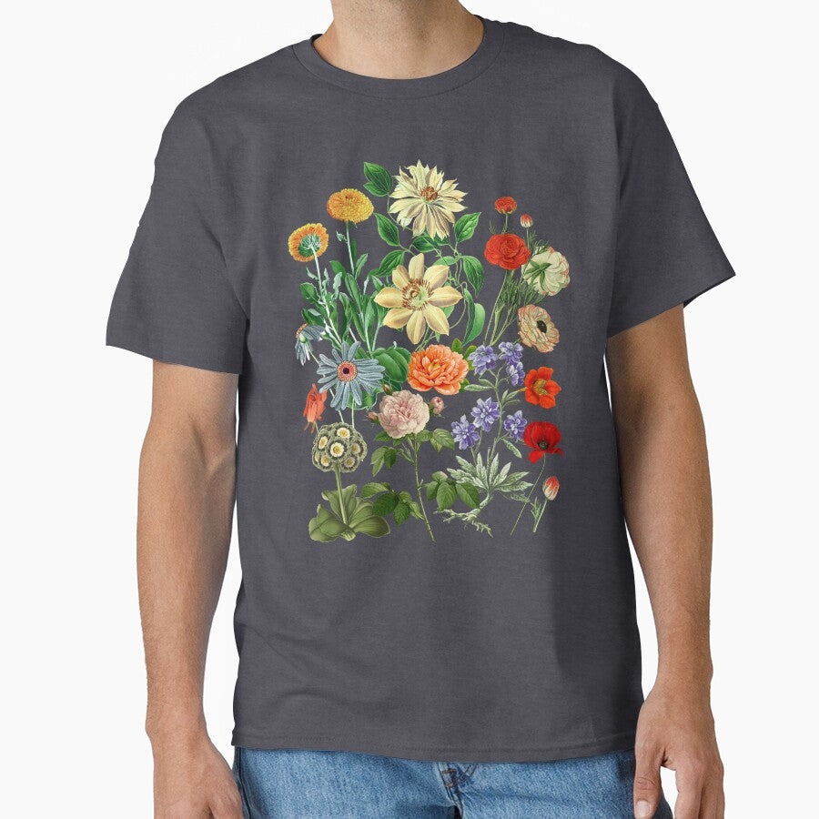 Vintage Flowers Botanical Art T-Shirts, Hoodie, Sweatshirt