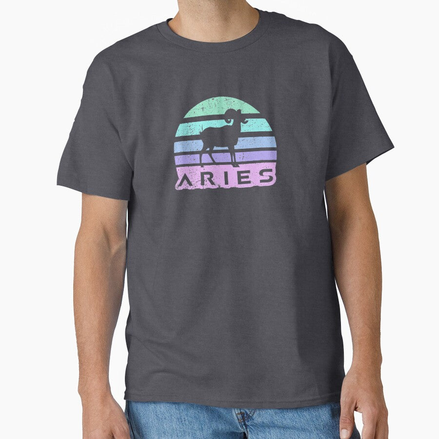 Aries Retro sun zodiac cute colors by CecyLL T-Shirts, Hoodie, Sweatshirt | BlankRebels.com (Image 1)