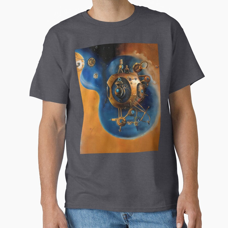 Alien bathyscaphe in deep space, AI art by Dendros-Studio T-Shirts, Hoodie, Sweatshirt | BlankRebels.com (Image 1)