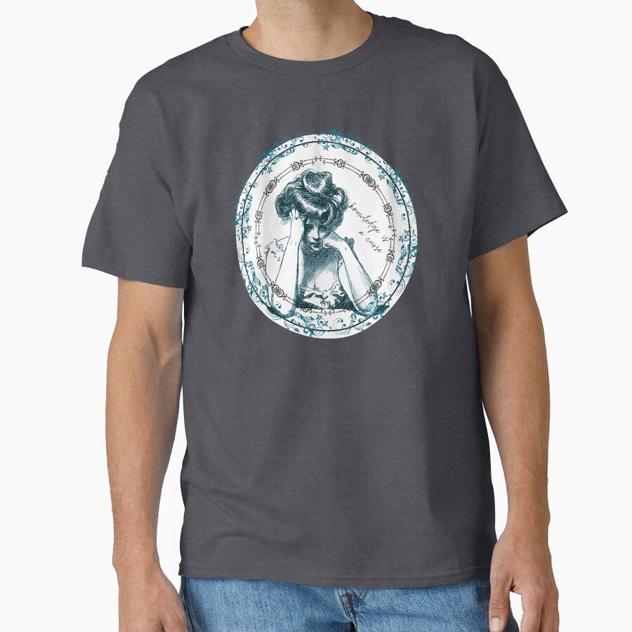 Knowledge is a curse // dark academia quotes by vela-ramhorn T-Shirts, Hoodie, Sweatshirt | BlankRebels.com (Image 1)
