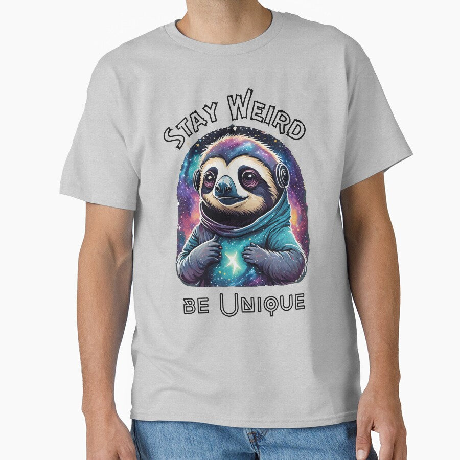 Galaxy Sloth, Stay Weird be Unique. by SloJart T-Shirts, Hoodie, Sweatshirt | BlankRebels.com (Image 1)