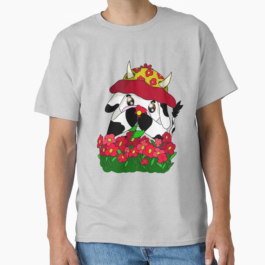cartoon cow and poppies by BeingNow