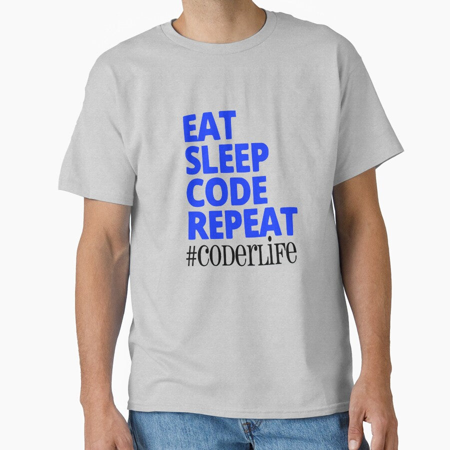 Eat Sleep Code Repeat by CraftyCoderChic T-Shirts, Hoodie, Sweatshirt | BlankRebels.com (Image 1)