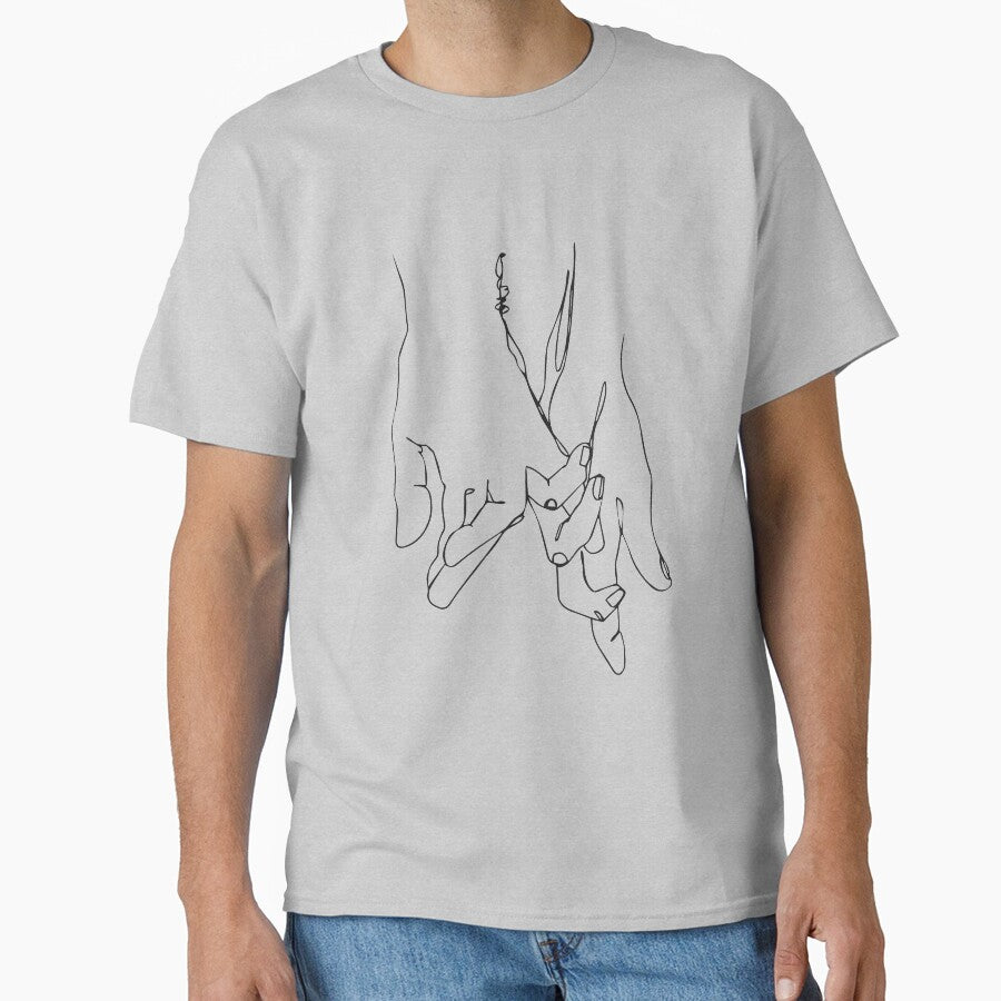 Holding Hands Line Art by GraphicPrintCo T-Shirts, Hoodie, Sweatshirt | BlankRebels.com (Image 1)