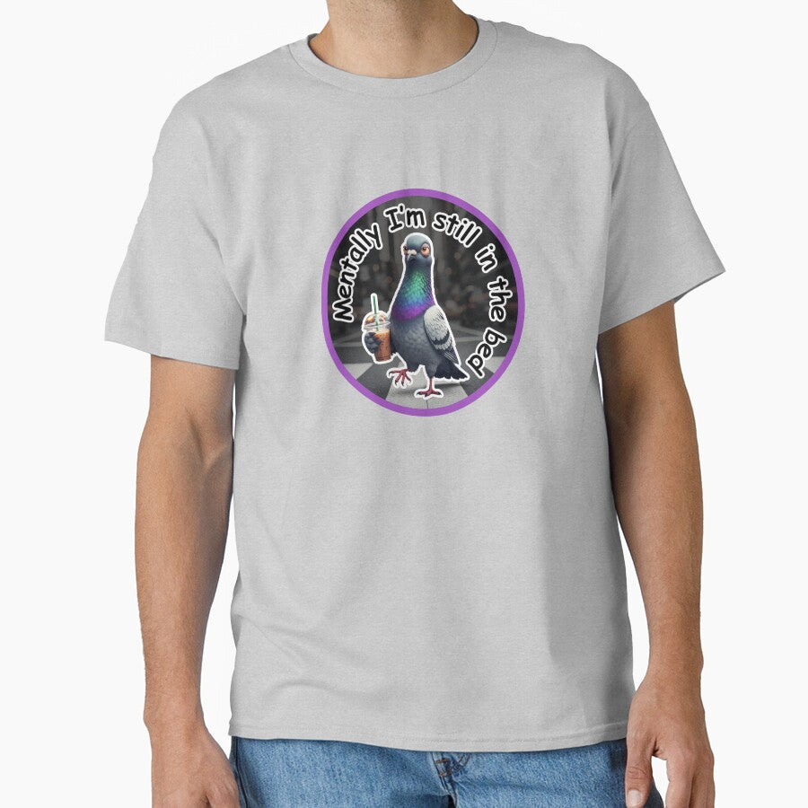 Mentally I'm Still In The Bed Funny Pigeon Iced Coffee by lowbatterydept T-Shirts, Hoodie, Sweatshirt (Image 1)