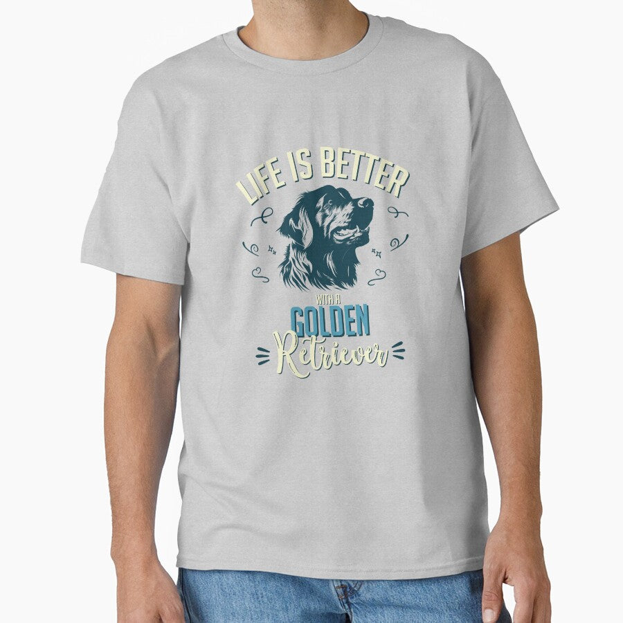 Life is Better with a Golden Retriever by inspiredalike T-Shirts, Hoodie, Sweatshirt | BlankRebels.com (Image 1)