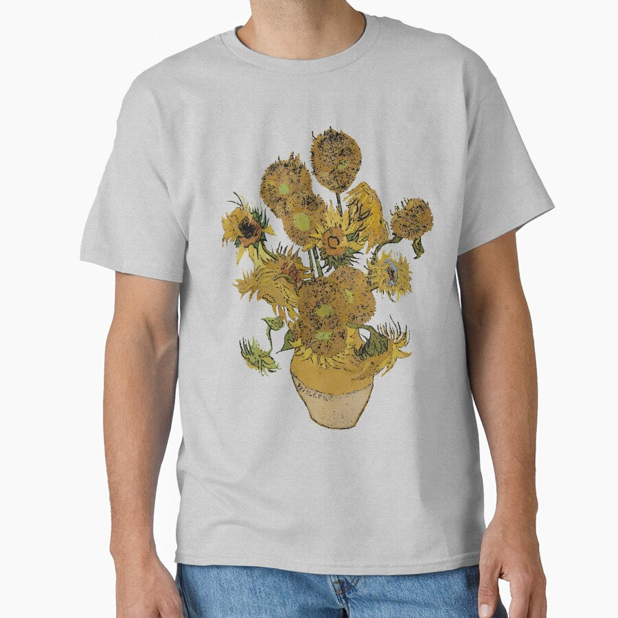 Van Gogh Sunflowers Grunged by DesignsByDebQ T-Shirts, Hoodie, Sweatshirt | BlankRebels.com (Image 1)