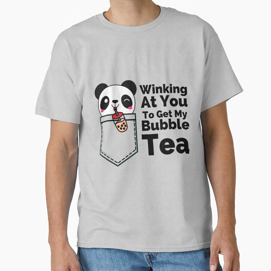 Winking At You To Get My Bubble Tea Pocket Panda by Onewivnacher T-Shirts, Hoodie, Sweatshirt | BlankRebels.com (Image 1)