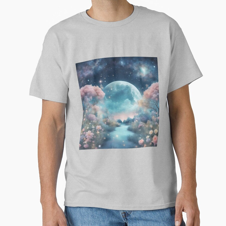 Azure Moon Serenity: Celestial Gardens of Inner Peace by Celestial Charm Co T-Shirts, Hoodie, Sweatshirt (Image 1)