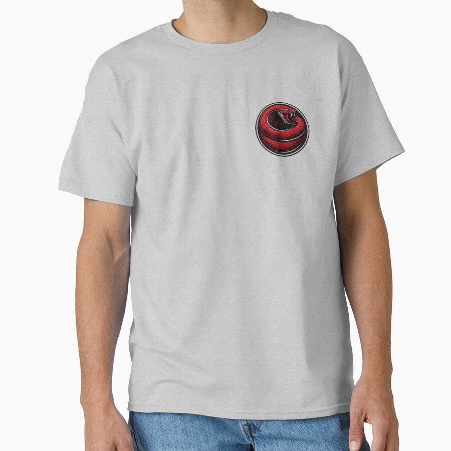 Red Line Snake Emblem – Embroidery Patch Style by REDLN T-Shirts, Hoodie, Sweatshirt | BlankRebels.com (Image 1)