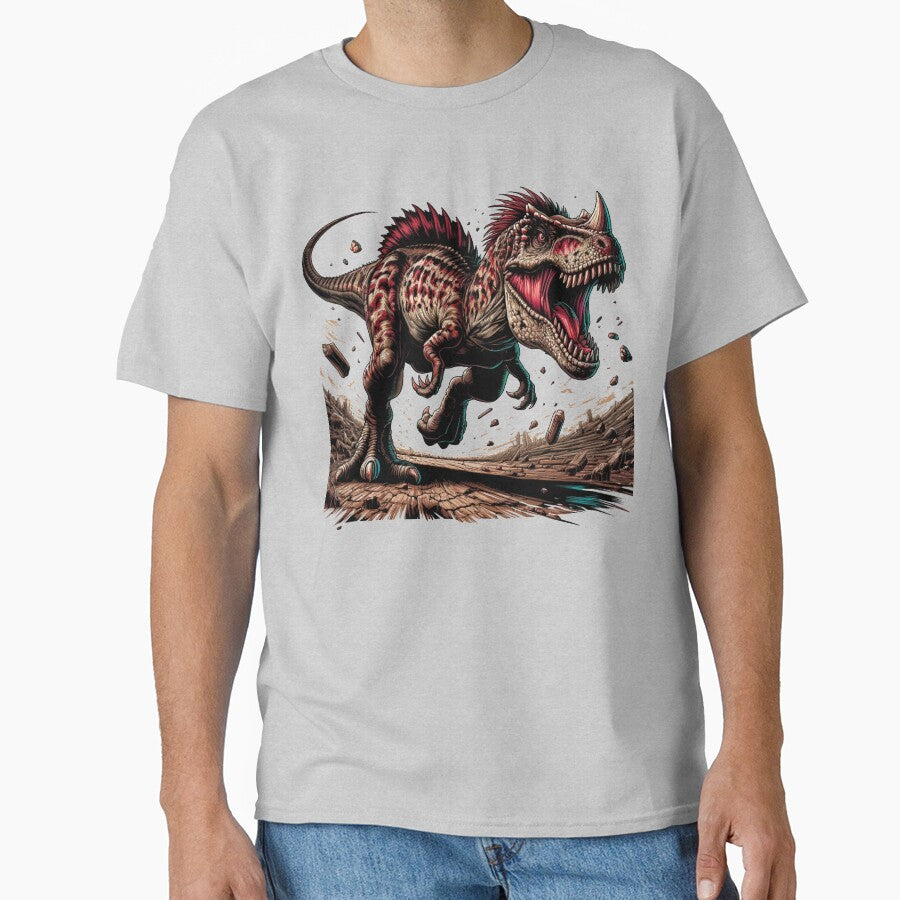 Carnotaurus, furious retro dinosaur. by JonelleTshirts T-Shirts, Hoodie, Sweatshirt | BlankRebels.com (Image 1)