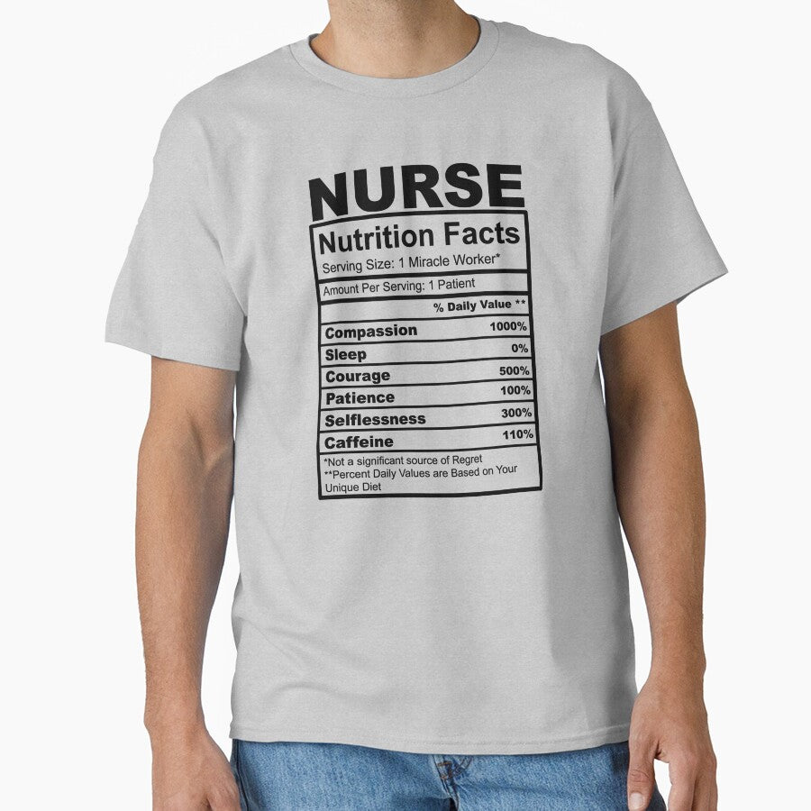 Nurse Nutrition Facts, Nurse Gift, Cute Gift For Nurse by Vintagemashup T-Shirts, Hoodie, Sweatshirt (Image 1)