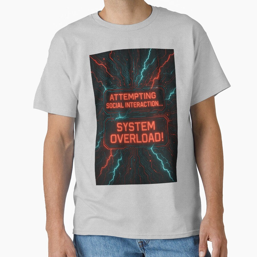 System Overload – Cyberpunk Social Anxiety Design by TeesAndSass T-Shirts, Hoodie, Sweatshirt | BlankRebels.com (Image 1)