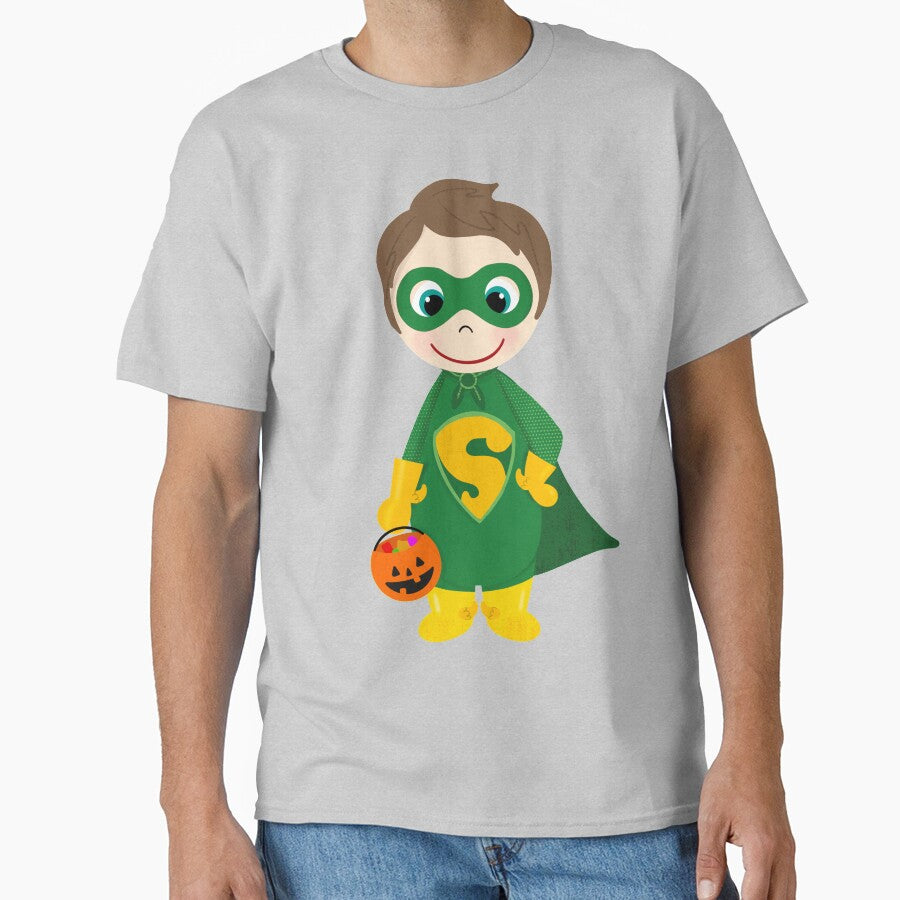 Superhero Boy Trick Treater Light Skin Brown Hair T-Shirts, Hoodie, Sweatshirt