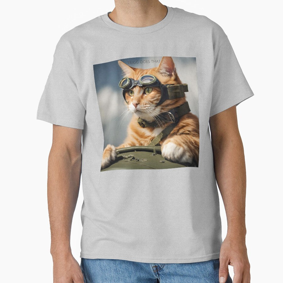 TRIGG DOES THAT - Flying Ace Pilot Ginger Cat by TriggDoesThat