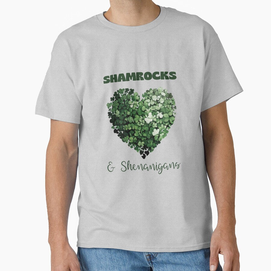 Shamrocks and Shenanigans with clover heart by Deedy  Studio T-Shirts, Hoodie, Sweatshirt | BlankRebels.com (Image 1)