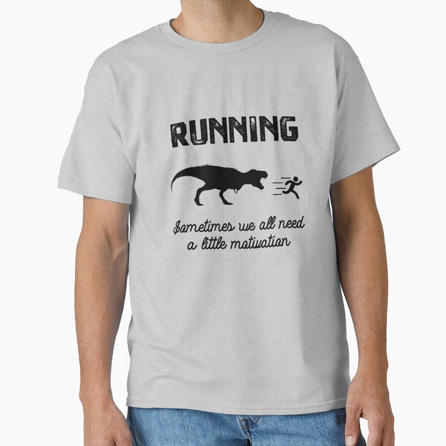 Running Motivation Raptor Chase Funny Dinosaur Gift for Men and Women by DiogoCalheiros T-Shirts, Hoodie,... (Image 1)