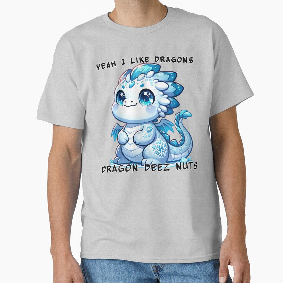 Yeah I like dragons, Dragon Deez Nuts - Light Blue Ice Dragon by TD-Humor
