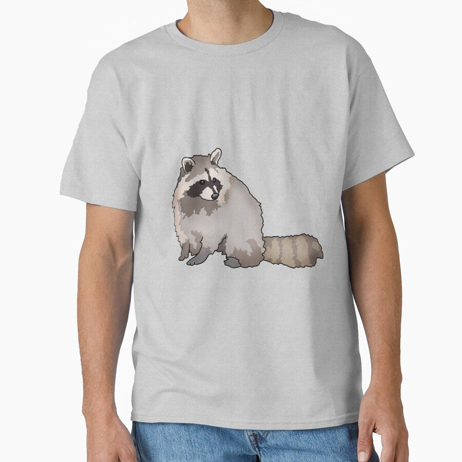 Raccoon, Grey, Trash Panda, Wild Animal, Raccoon Pattern by thirdwheeltees T-Shirts, Hoodie, Sweatshirt (Image 1)