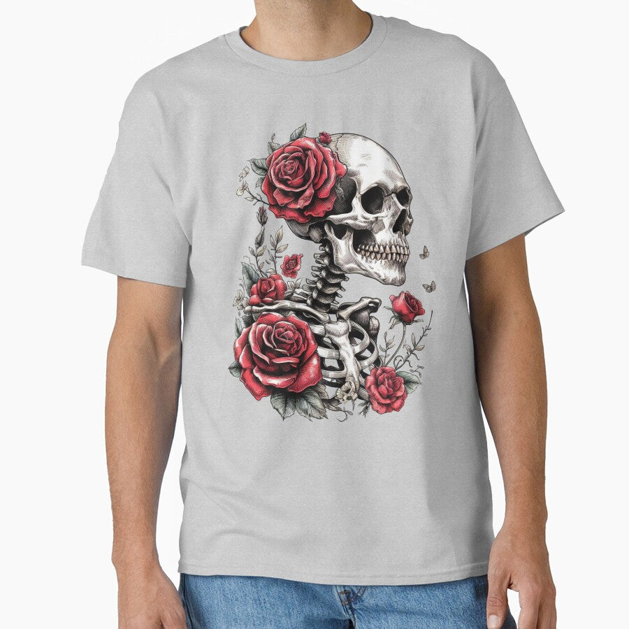 Skeleton Adorned With Roses by CreepyCornerArt T-Shirts, Hoodie, Sweatshirt | BlankRebels.com (Image 1)